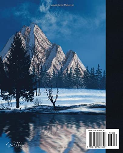 Winter Mountain Stream Composition Notebook College Ruled: Hand-Painted Landscape | Nature Landscape Journal Notebook | Winter Season Composition ... | 200 Pages | 7.5x9.25 | College Ruled Pages