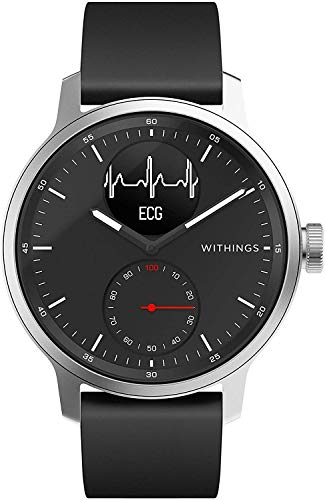 Withings ScanWatch Reloj Inteligente híbrido con ECG, tensiómetro y oxímetro, Negro + Pulseras Deportivas de Silicona para los Relojes ScanWatch, Steel HR, Steel HR Sport