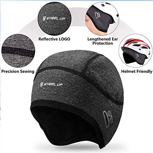 WKTRSM Gorro de Ciclismo para Hombre y Mujer Gorro Bicicleta Bajo Casco Transpirable Gorra de Deporte Invierno Sombreros Térmico A Prueba de Viento para Correr Motociclismo Esquí