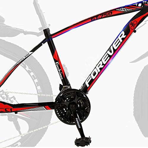 WLWLEO Bicicleta de montaña para Hombre de 26 Pulgadas Bicicletas de montaña con suspensión Total Estructura de Acero con Alto Contenido de Carbono 150 kg de Carga, Bicicleta híbrida,A,26" 21 Speed