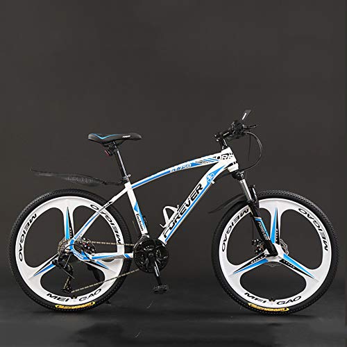 WLWLEO Bicicleta de montaña para Hombre de 26 Pulgadas Bicicletas de montaña con suspensión Total Estructura de Acero con Alto Contenido de Carbono 150 kg de Carga, Bicicleta híbrida,A,26" 21 Speed