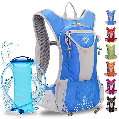 WLZP Mochila Bicicleta, Bolsa de Agua de Súper Ligero de 2L,Depósito de Agua a Prueba de Fugas de Agua,Tubo de Agua Desmontable,para Bicicleta Ciclismo Senderismo Excursionismo