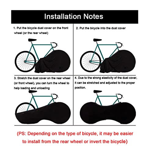 WNAVX Prima Tabla de Polvo Interior de la Bicicleta Tela de Estiramiento 700C 26"-29" Cubierta Protectora elástica del neumático de la Bicicleta de Carretera para Bicicletas de montaña, de