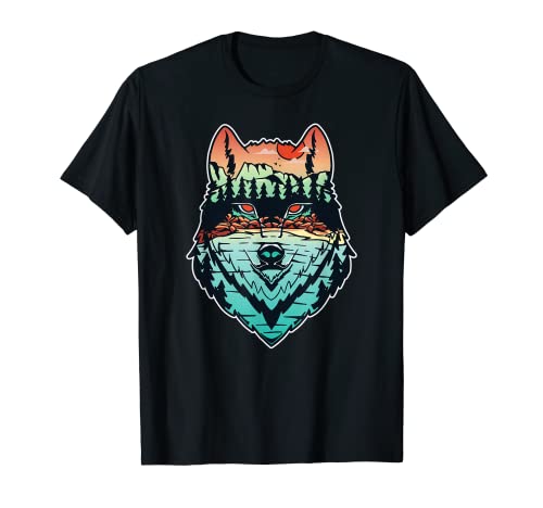 Wolf Fuchs Mandala Polygon Animal - Mandala natural protección animal Camiseta