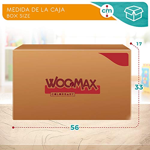 WOOMAX - Bici de madera sin pedales, de vaca, 85x36x53 cm, asiento regulable 3 alturas, bici infantil 4 años, vaca juguete, bicicletas niños, 25 Kg, 2 a 5 años (85377)