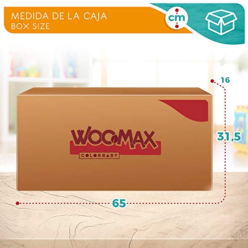 WOOMAX - Bici sin pedales madera, vespa madera, bici Scooter, bicicleta iniciación niños, bici sin pedales niño 2 años, máx 25 Kg, de 24 meses a 5 años (85378)