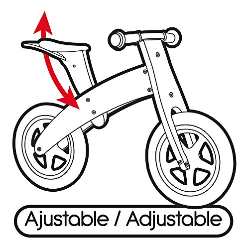 WOOMAX - Bicicleta madera sin pedales, bicis con cesta, bicicletas de madera, bici niño sin pedales, bici para niños 3 años, color azul, peso máximo 30 Kg, +3 años (85102)