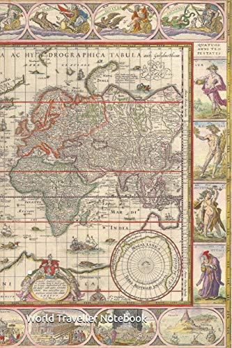 World Traveller Notebook: Explore the World with the Old World Map Composition Notebook. Dotted lines, no margins, 120 pages, 6 by 9 inches. Pages ... footer to inspire you. [Idioma Inglés]