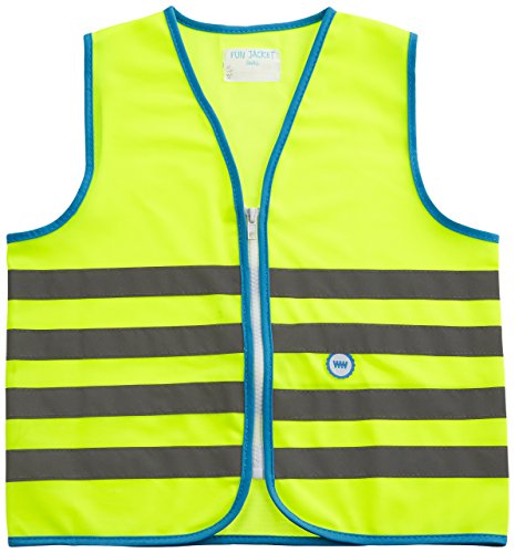 WOWOW Fun - Chaleco de Seguridad Infantil, Color Amarillo Fluorescente, tamaño Taille S (5-7 ANS)