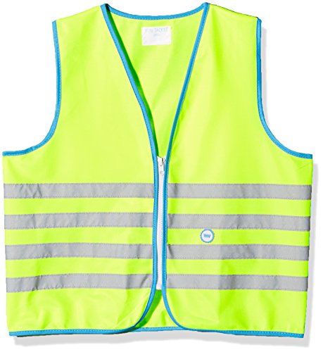 WOWOW Fun - Chaleco de Seguridad Infantil, Color Amarillo Fluorescente, tamaño Taille S (5-7 ANS)