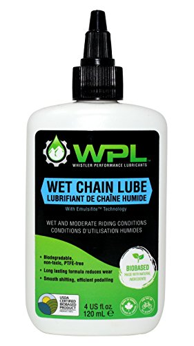 WPL Lubricante para Cadenas Húmedas 120ml - Lubricante de Cadena de Primera Calidad para Bicicletas de Montaña y de Carretera - para la Eficiencia del Pedaleo y el Rendimiento de Larga Duración