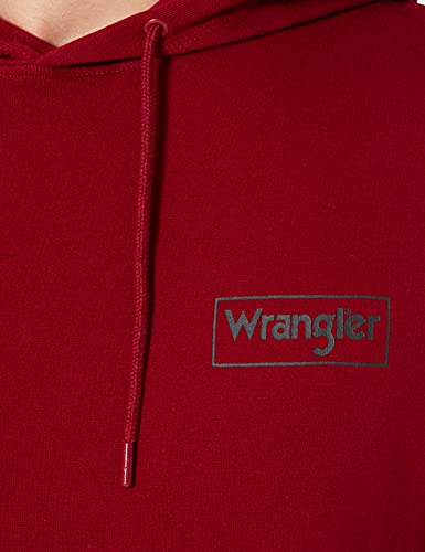 Wrangler Hoodie Sudadera con Capucha, Bicicleta Roja, S Regular para Hombre