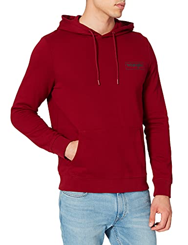 Wrangler Hoodie Sudadera con Capucha, Bicicleta Roja, S Regular para Hombre