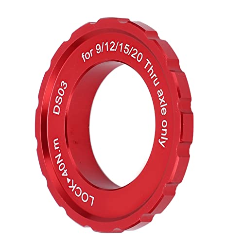 WSHAOPOR ASDDMEIJUN Centerlock Lockring Center Lock Juego de Ruedas Hub Barrel Shaft Disco Rotor Anillo de Bloqueo para Bicicleta de montaña(Rojo)