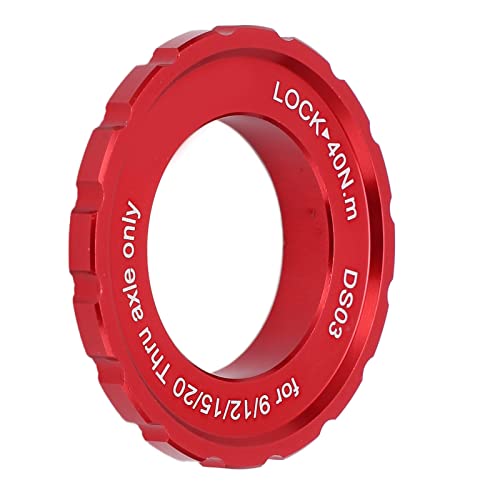 WSHAOPOR ASDDMEIJUN Centerlock Lockring Center Lock Juego de Ruedas Hub Barrel Shaft Disco Rotor Anillo de Bloqueo para Bicicleta de montaña(Rojo)