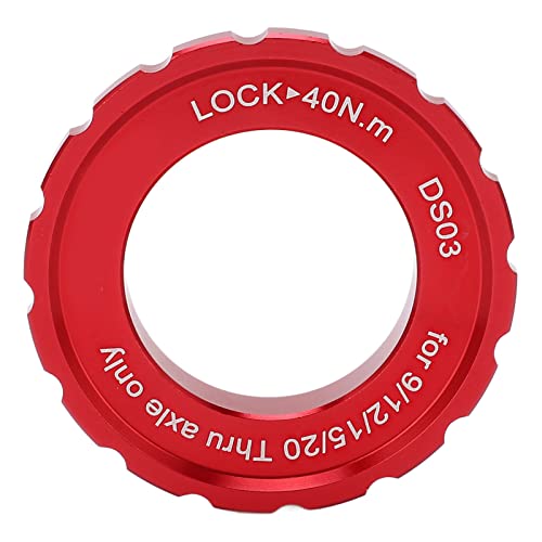 WSHAOPOR ASDDMEIJUN Centerlock Lockring Center Lock Juego de Ruedas Hub Barrel Shaft Disco Rotor Anillo de Bloqueo para Bicicleta de montaña(Rojo)