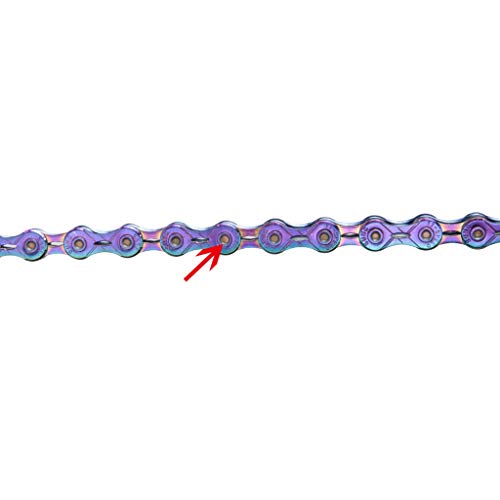 WT-DDJJK Cadena de Bicicleta, Cadena de Bicicleta Colorida de Arco Iris de 12 velocidades Que faltan 126 Enlaces para Bicicleta de montaña MTB