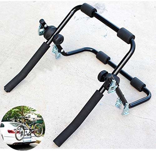 WVIVW Portabicicletas Porton Trasero Universal 4 Bicis 2 Bicicletas Portabicis para Coche con Correas Plegable Porta-Bicis Auto Soporte de Bici baca para Bicicletas Bike Acero Carga 45kg