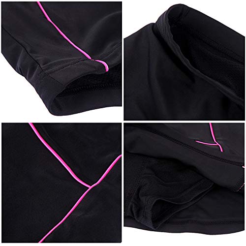 WWAIHY Culotte Ciclismo Mujer,MTB Deporte Culotte con Badana Transpirable Secado Rápido,Verano Ropa Interior Ciclismo Gel 3D Acolchado,Bicicletas Mountain Bike Pantalones Cortos(Size:SG,Color:Negro)