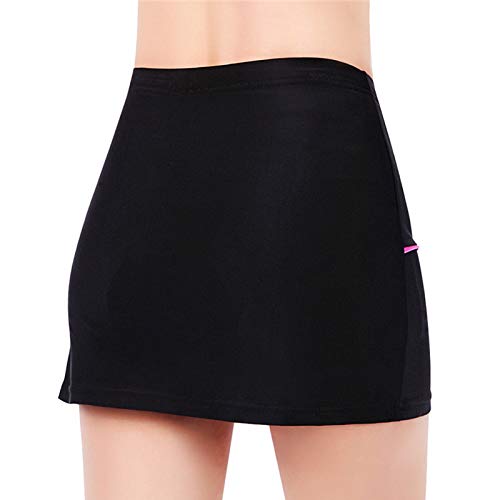 WWAIHY Culotte Ciclismo Mujer,MTB Deporte Culotte con Badana Transpirable Secado Rápido,Verano Ropa Interior Ciclismo Gel 3D Acolchado,Bicicletas Mountain Bike Pantalones Cortos(Size:SG,Color:Negro)