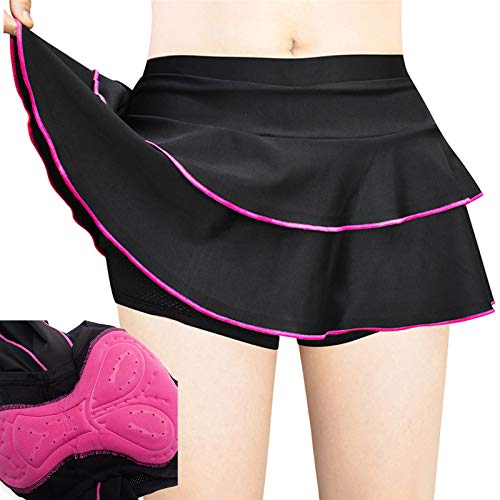 WWAIHY Culotte Ciclismo Verano Mujer,Ropa Interior Ciclismo Gel 3D Acolchado,MTB Deporte Culotte con Badana Transpirable Secado Rápido,Bicicletas Mountain Bike Pantalones Cortos(Size:SG,Color:Negro)