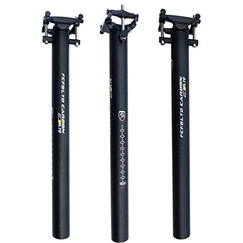 WYJW 27.2/30.8/31.6/33.9/34.9 Mm Tija de sillín, Tija de sillín de Bicicleta de Peso Ligero de Carbono Completo 3K, para Bicicleta MTB, Poste de sillín de Bicicleta de Carretera