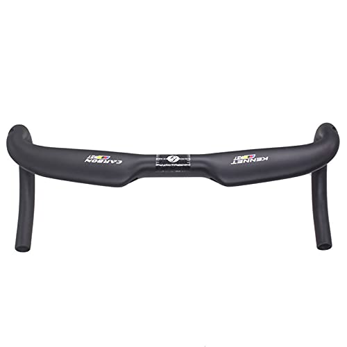 WYOUTDOOR Manillar De Bicicleta De Carretera 31.8MM Bicicleta De Carretera De Manillar De Carbono Manillar De Bicicleta 400/420 / 440MM Ciclismo Barras Bent Barras Drop,Negro,440MM