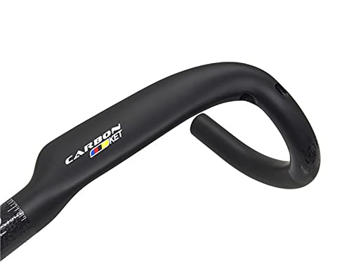 WYOUTDOOR Manillar De Bicicleta De Carretera 31.8MM Bicicleta De Carretera De Manillar De Carbono Manillar De Bicicleta 400/420 / 440MM Ciclismo Barras Bent Barras Drop,Negro,440MM