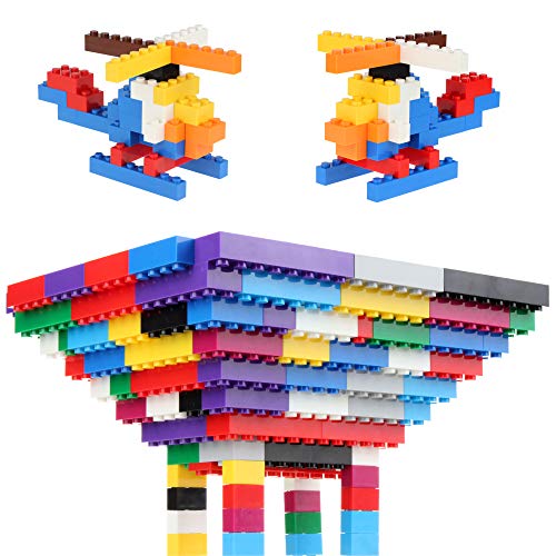 WYSWYG Bloques de Construcción 1000 Piezas Compatible con Todas Las Classic Marcas Incluidos10 Tipos Colores y 14 Formas Ladrillos para Niño de 6 Años Juguetes