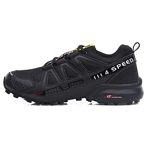 WYUKN Calzado de Ciclismo Hombre, Zapatillas De Ciclismo MTB para Hombres Y Mujeres Zapatillas Deportivas para Bicicleta Al Aire Libre,black-43EU