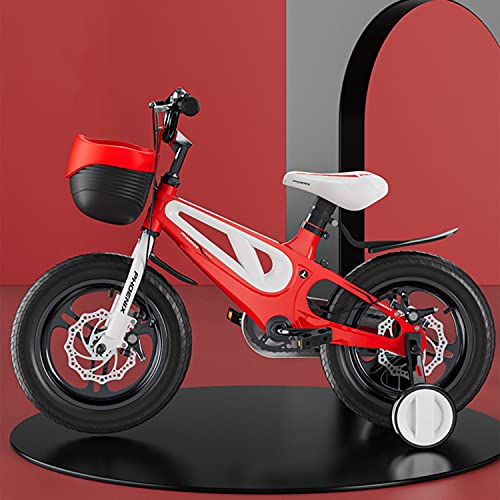 WYYY Bicicleta para Niños 12-18 Pulgadas - Durante 3-10 Años De Edad, Niño, Freno De Mano, Freno De Montaña, Bicicleta Y Llantas De Manutención De Niños - Negro/Rojo/Azul / (Size:18in,Color:Rojo)