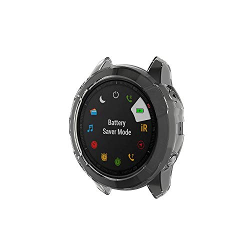 X-Best Funda para Garmin Fenix 6X, Funda Protectora de Silicona TPU de Repuesto para Funda Protectora a Prueba de Golpes e irrompible para Garmin Fenix 6X/6X Pro