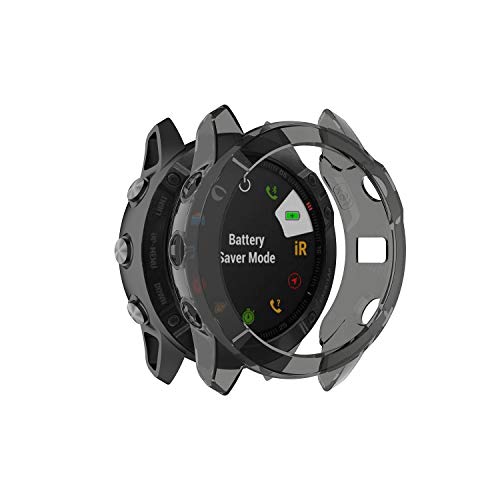 X-Best Funda para Garmin Fenix 6X, Funda Protectora de Silicona TPU de Repuesto para Funda Protectora a Prueba de Golpes e irrompible para Garmin Fenix 6X/6X Pro