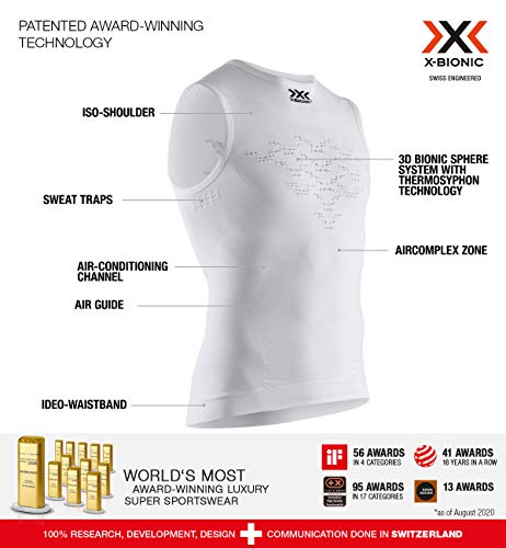 X-Bionic Camiseta S/M Energizer Mk3 Hombre Blanco, L, NG-YT02S19M