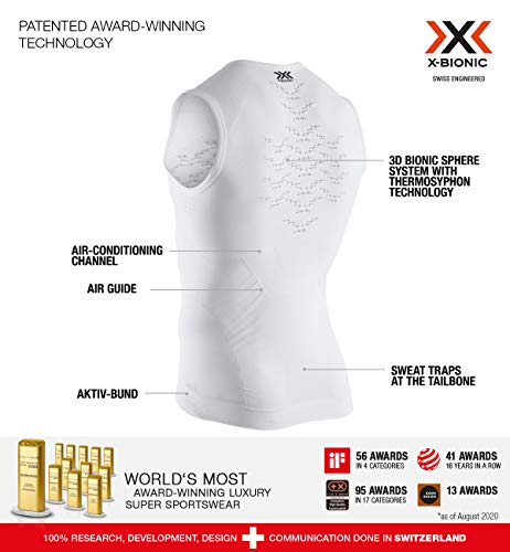 X-Bionic Camiseta S/M Energizer Mk3 Hombre Blanco, L, NG-YT02S19M