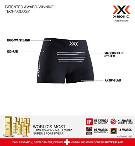 X-Bionic Invent Boxer, Mujer, Negro, M