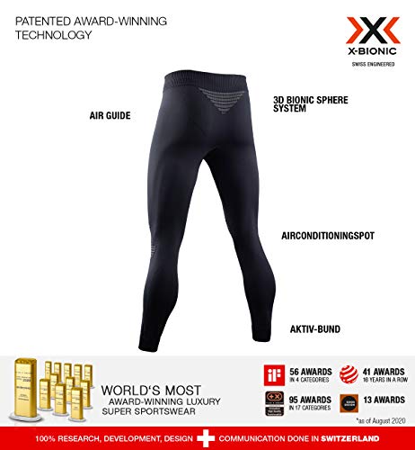 X-Bionic Malla Larga Invent 4.0 Hombre Negro, l, IN-YP05W19M