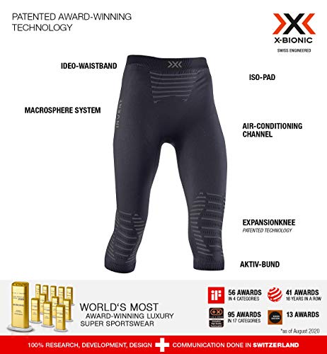 X-Bionic Malla Pirata Invent 4.0 Mujer Negro, M