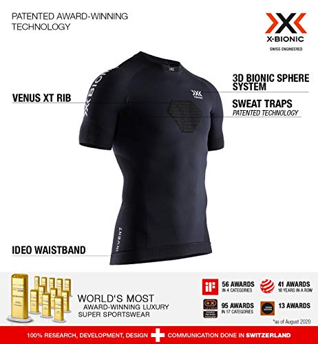 X-Bionic M/C Regulator Run Speed Camiseta, Hombre, Negro, S