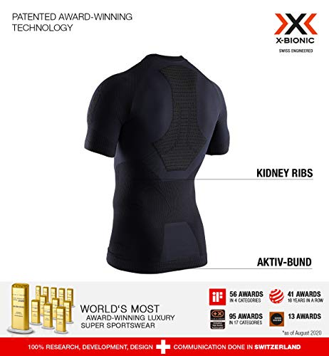 X-Bionic M/C Regulator Run Speed Camiseta, Hombre, Negro, S