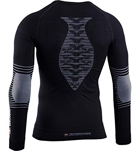 X-Bionic NG-YT06W19M Camiseta Ml C/Redondo Energizer 4.0 Hombre, Negro (Opal Black/Arctic White), L