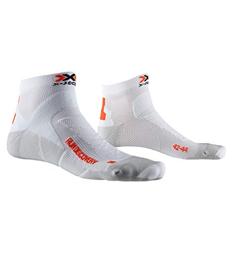 X-Bionic Run Discovery Calcetín Térmico, Hombre, Blanco, 42-44