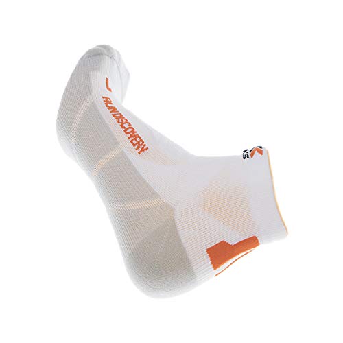 X-Bionic Run Discovery Calcetín Térmico, Hombre, Blanco, 42-44