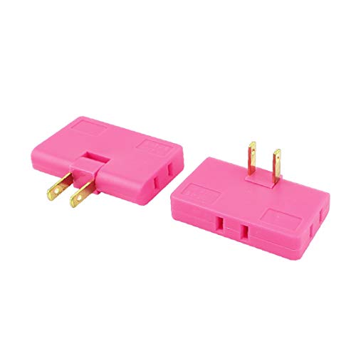 X-DREE 2 Unids AC 250V 10A Conector Giratorio para EE. UU. De 1 a 3 Vías Cargador Adaptador Adaptador Socket Rosa(2Pcs AC 220V 10A Rotatable p-lug 1 to 3 Ways Power Charger Adapter Converter s-ocket P