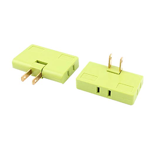 X-DREE 2 Unids AC 250V 10A Enchufe Giratorio de EE. UU. 1 a 3 Vías Cargador de Energía Adaptador Adaptador Socket Verde(2Pcs AC 220V 10A Rotatable p-lug 1 to 3 Ways Power Charger Adapter Converter s-o