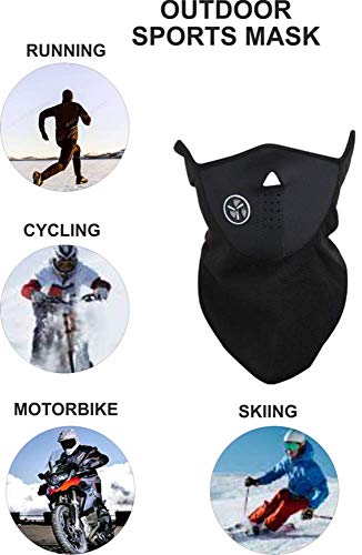 x-ports Braga térmica Resistente al Viento, Balaclava para Ciclismo, Patinete, Moto y Deportes de Invierno, (Negro)