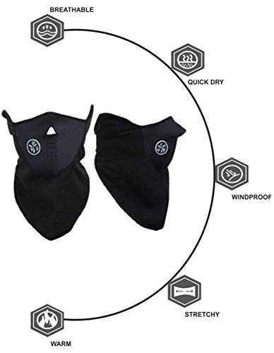 x-ports Braga térmica Resistente al Viento, Balaclava para Ciclismo, Patinete, Moto y Deportes de Invierno, (Negro)