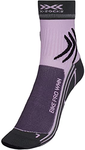 X-Socks Bike Pro Women Socks, Mujer, Charcoal/Magnolia Purple, 39-40