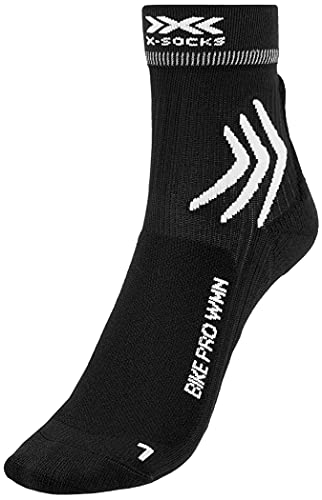 X-Socks Bike Pro Women Socks, Mujer, Opal Black/Arctic White, 39-40