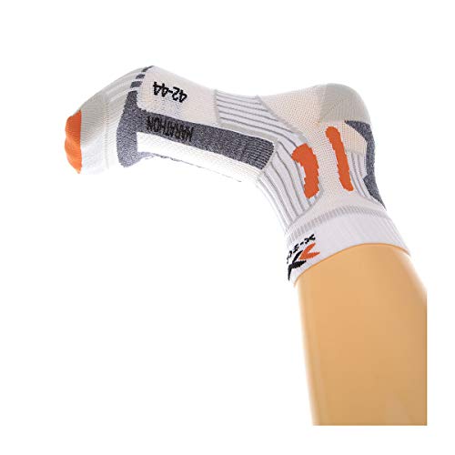 X-Socks Marathon Energy Socks, Unisex Adulto, Arctic White/Pearl Grey, 39-41